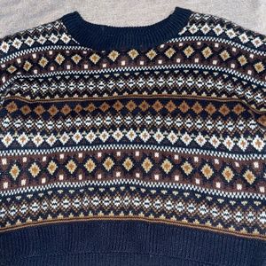 Women's Printed Grandpa Sweater